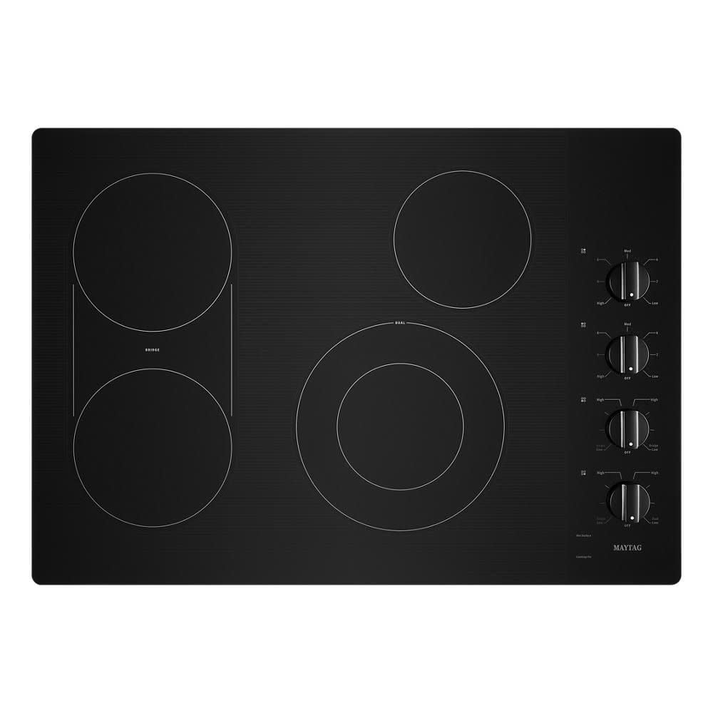 MAYTAG 30-Inch Electric Cooktop with Reversible Grill and Griddle MEC8830HS