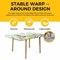 thumbnail image 4 of Green Easter Table Cloths for 6 Foot Rectangle Tables, Checkered Eggs Gnomes Bunny Elegant Pastoral Patio Waterproof Elastic Fitted Tablecloths, Washable Rectangular Table Cover for Camping, 4 of 8