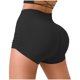thumbnail image 3 of Jacenvly New Womens Shorts Clearance Summer New Style Solid Mid Waisted Yoga Shorts Comfort Soft Expandable Waist Women Yoga Shorts, 3 of 5