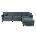 thumbnail image 3 of Modern L Shape Sectional Sofa, Modular Couch with Ottoman and Pillows for Living Room Office, 3 of 16