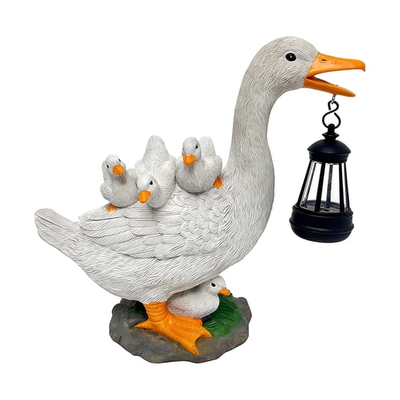 de Jardín Estatua Ornamental Figura Resina Escultura con Luz Solar Linterna Decoración Exterior Adecuado para Patio Balcón Césped Regalo