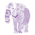 thumbnail image 2 of CafePress - Tangled Purple Elephant - Tile Coaster, Drink Coaster Set of 4, 2 of 4