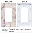 thumbnail image 3 of Yayeee Rocker Switch Wall Plate 2-Gang 4.7"x4.6" Home Decorative Outlet Cover, Purple Watercolor Seashells, 3 of 6