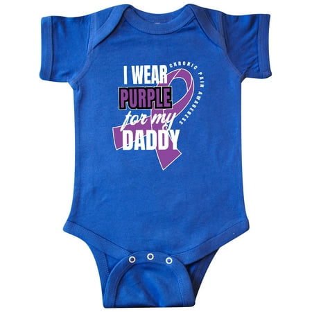 

Inktastic Chronic Pain I Wear Purple For My Daddy Gift Baby Boy or Baby Girl Bodysuit