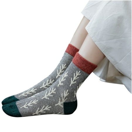 

Socks for Women Winter Women Socks Middle Tube Trees Keeping Warm Cute Wool Socks Thigh High Socks Slipper Socks Ankle Socks Blue