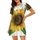 thumbnail image 1 of Fotbe Sunflowers (2) Bata de Dormir para Mujer con Estampado, Camisón de Algodón de Manga Corta, Ropa de Dormir Casual, 1 of 6