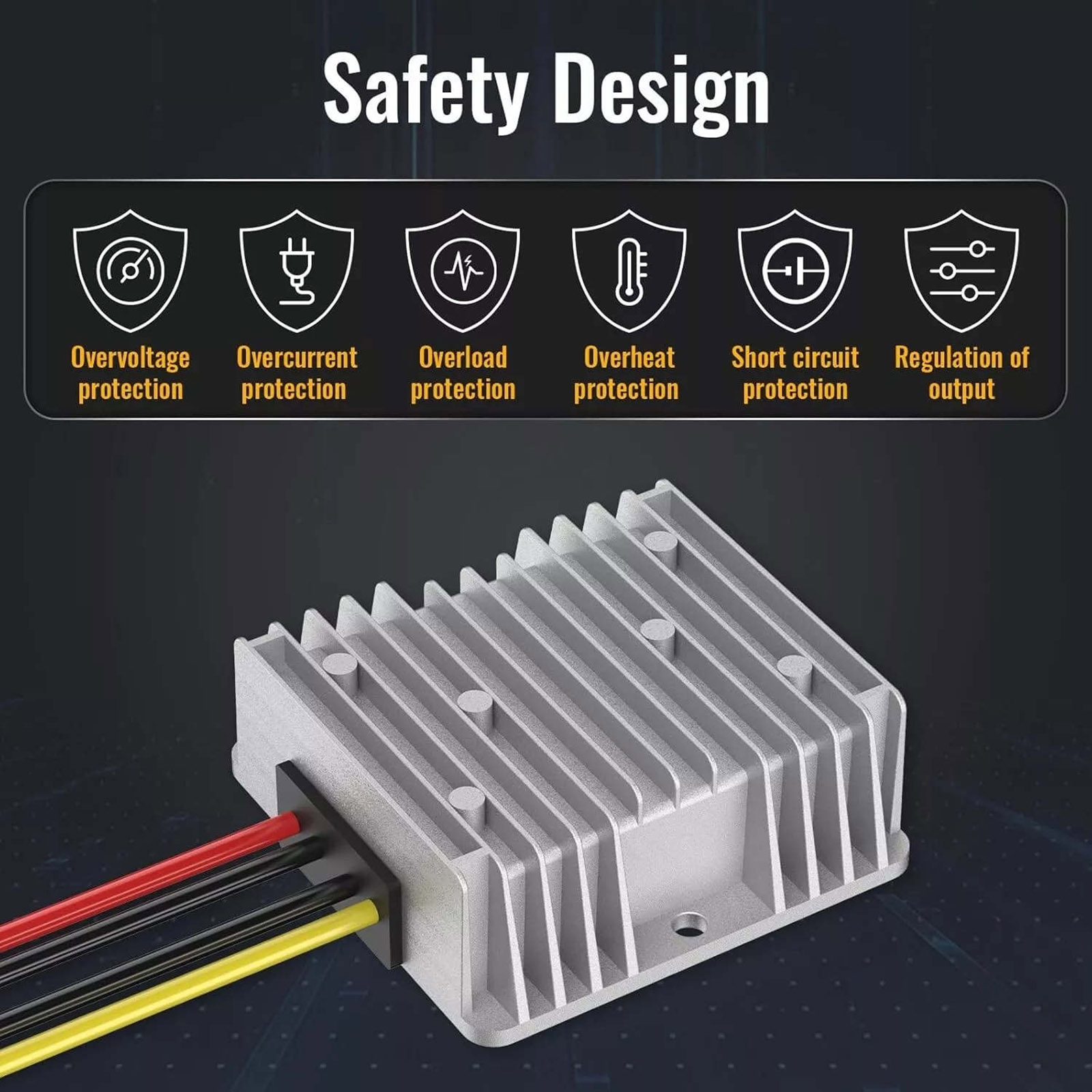 CSYANXING Battery Adapter to 12V Step Down Converter 10A 100W with Voltage Regulator and Fuse Protection DIY for Dewalt