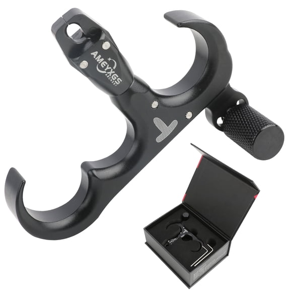 Thumb Release for Compound Bow - 3 Finger Trigger 360° Rotating Jaws, Aluminum Alloy,Adjustable