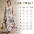 thumbnail image 7 of Xoenoiee Tiger Plum Blossom Cloud Print Women's Boho Maxi Sundress 2026 Linen Summer Dress Round Neck Sleeveless Loose Tank Dress, Casual Flowy Beach Vacation Clothes with Pockets, Size L, 7 of 7