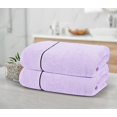 thumbnail image 3 of GLAMBURG 100% Premium Cotton 2 Pack Oversized Bath Towel Set 28x55 inches, Large Bath Towels, Ultra Absorbant Compact Quickdry & Lightweight Towel, Ideal for Gym Travel Camp Pool - Purple, 3 of 6