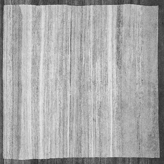 Ahgly Company Indoor Square Abstract Gray Modern Area Rugs, 7' Square
