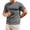 Dark Gray, variant on Men's T-Shirts Short Sleeve Crew Neck Textured Grid Patterned Summer Fashion Basic Breathable Versatile Casual Streetwear