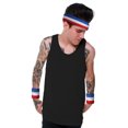 thumbnail image 3 of Awkward Styles Wrist Sweatbands Set of Wristband & Headband Perfect for Yoga Wristbands for Sports 80s Themed Wrist Sweatbands and Retro Headband Red White & Blue American Flag Headband and Wristbands, 3 of 3