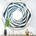 thumbnail image 3 of Designart 'Splash Blue Indigo' Miroir mural rond moderne - Whirl 32x32, 3 of 3