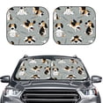 thumbnail image 2 of Xecao Funny Beagle Active Dog for Foldable Car Sun Shades (2-Pack) offer sun protection with an easy-fold design for convenient windshield shading., 2 of 7