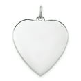 thumbnail image 1 of Beautiful Sterling Silver Rh-plt Engraveable Heart Polished Front/Back Disc Charm, 1 of 2