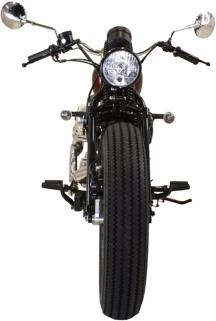 Massimo Voger Motorcycle, V-Twin Engine 249cc with Handsewn Leather Seats, 5-Speed 6.8L - Red
