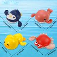 thumbnail image 6 of Bocaoying 4 Pack Bath Toy, Cute Animal Clockwork Bathtub Swimming Pool Toy, Floating Wind Up Baby Bath Toys for Toddlers 1-3, Boys and Girls(Penguin), 6 of 7