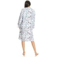 thumbnail image 4 of Lati Fashion Fleece Women Nightgown Sleepwear Pajamas Female Long Sleeve Sleep Dress Nightshirt Green 2X, 4 of 4
