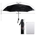 thumbnail image 2 of POBUDS Windproof Automatic Umbrella – Steel-Carbon Fiber Frame, UV-Blocking Black Coating Inside, Auto Open/Close - Black Hero, 2 of 8