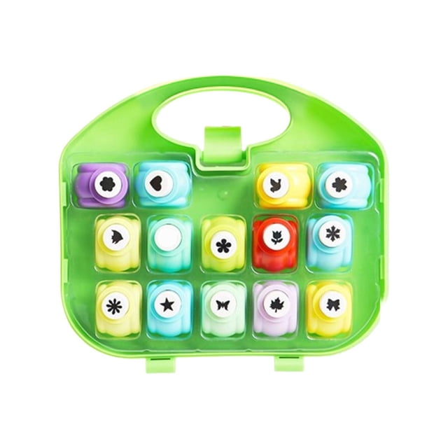 XFGOU Creative Children's DIY Punch Craft Kit Craft Punch Shapes Set Creative Children's Craft Punch Shapes Set Craft Paper Punch Leaves Butterfly Heart Flower Punch DIY Project