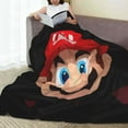 thumbnail image 3 of Lsque Mario Pattern Fuzzy Fleece Throw Blanket Extra Large,Super Soft,Fluffy and Warm Blankets for Couch,Bed,All Season Use (50"x40"), 3 of 7