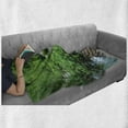 thumbnail image 5 of Forest Soft Flannel Fleece Throw Blanket, Path and the Waterfall Board in Croatia Cascade Garden Lake Fence Peaceful View, Cozy Plush for Indoor and Outdoor Use, 70" x 90", Brown Green, by Ambesonne, 5 of 5