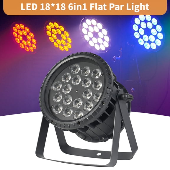 Waterproof 18x18W LED Par Can Lights Outdoor Stage Light IP65 RGBWAUV 6 in 1 DMX512