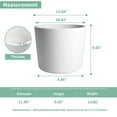 thumbnail image 4 of Mozing Ceramic Plant Pots Indoor - 12 x 10 inch Modern Flower Pot with Drainage Hole (White), 4 of 8