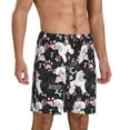 thumbnail image 2 of Rateoe Cute Poodle Dog Print Men's Lounge Shorts – Soft & Breathable Pajama Bottoms with Pockets, Elastic Waistband, Lightweight Sleepwear for Nightwear & Loungewear-XX-Large, 2 of 6