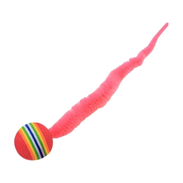 Estrella de bola colorida, bola vacía con cola, suministros para mascotas Caterpillar, bola para moler y rodar gatos