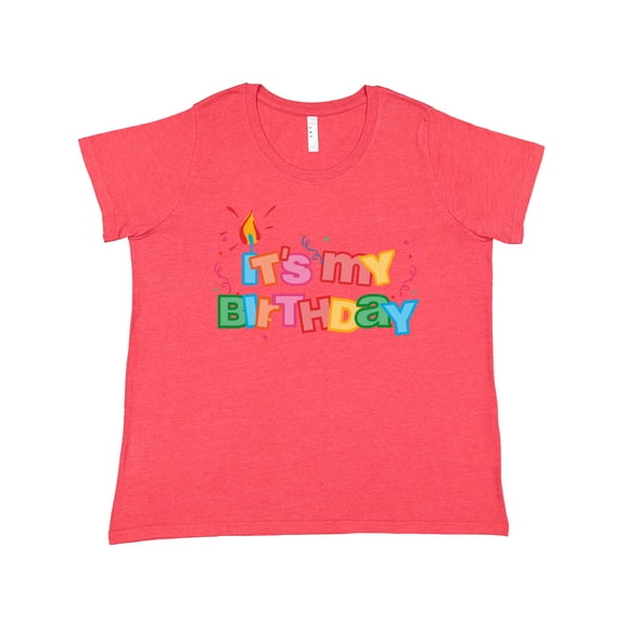 Inktastic It's My Birthday Letters Women's Plus Size T-Shirt