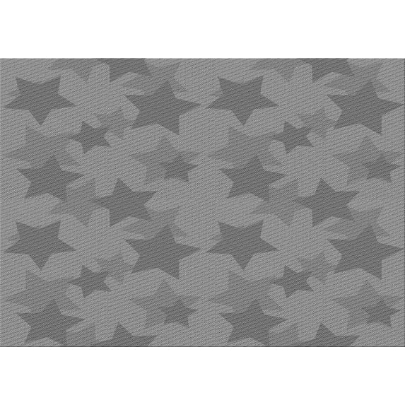 Ahgly Company Machine Washable Indoor Rectangle Transitional Smokey Gray Area Rugs, 5' x 8'