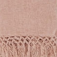 thumbnail image 2 of Fennco Styles Hand-Knotted Solid Chenille Throw 50" W x 60" L - Blush Throw Blanket for Couch, Living Room, Bedroom, Everyday Use, Holiday and Home Décor, 2 of 5