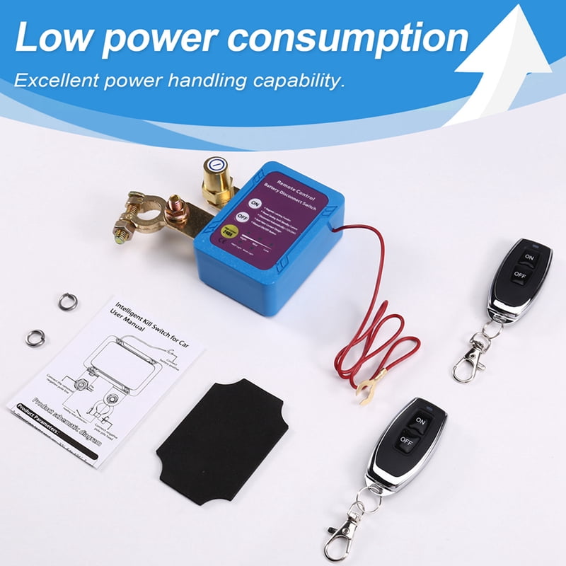 12V/24V 240A Remote Control Battery Disconnect Switch, Automatic Power Off Switch for Car Boat Battery Power-Off Switch
