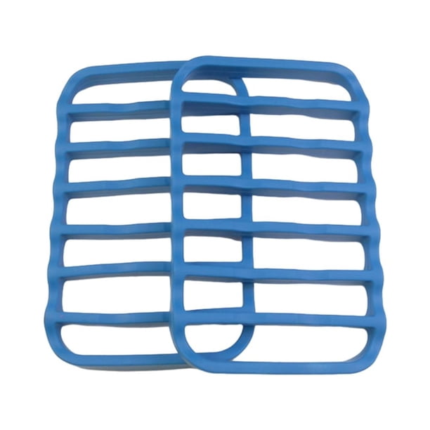 Cateissary 2 rejillas antiadherentes de silicona para horno y lavavajillas, rejilla para asar duradera, rejilla de enfriamiento para olla de Herramientas y accesorios para hornear azul