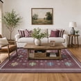 thumbnail image 2 of TURCURNO 5x7 Area Rug, Vintage Boho Medallion Living Room Rug Washable Non Slip Low Pile Rug Distressed Rug Indoor Retro Carpet for Bedroom Dining Room Office, Vintage Red, 2 of 11