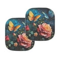 thumbnail image 5 of Jeiento Butterfly Rose 2 PCS Windshield Sun Shade for Truck SUV Car Foldable indshield Sunshade Car Front Sunshade Blocks Sun Visor Easy to Install Universal Vehicle Accessories, 5 of 6