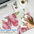 thumbnail image 4 of Shrubby Peony Flower Mousepad Gaming Pad Mouse Waterproof No Slip for Office Home Work Gaming Gifts Tables Mousepads Rubber Base Mousepad with Stitched Edges 35.4x15.7inches, 4 of 7