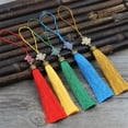 thumbnail image 4 of U8MO 2/10pc 3'' Tassel Trim Craft Chinese knot Tassels Pendant for Jewelry Making-Black-2pcs, 4 of 9