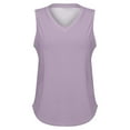 thumbnail image 4 of Women's Sleeveless V-Neck Tank Top - 2025 Summer Loose Fit Flowy Casual Vest | Yubnlvae | Women's Sleeveless T Shirt Print Vest 2025 Loose Casual V Neck Shirt (Purple | S), 4 of 5
