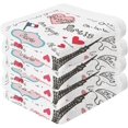 thumbnail image 2 of Coolnut I Love You Paris Tower Wash Cloths 4 Pack - 12 x 12 Inch Super Soft Washcloths for Your Face and Body - 100% Cotton Highly Absorbent Baby Face Towel Washcloth Gift, 2 of 7
