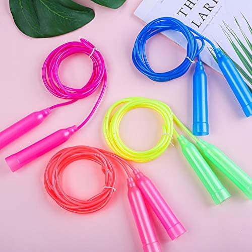 WLIKKS 15 Pack Colorful Kids Jump Rope Set Adjustable Plastic Kids Jump Rope Skipping Rope Outdoor Jump Ropes Great Party Favor