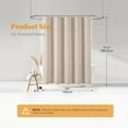 thumbnail image 7 of Boho Farmhouse Shower Curtain Set with Tassel - Linen Rustic Heavy Duty Fabric, Water Repellent, Modern Bohemian French Country Thick Bathroom Shower Curtains - Cream/Beige, 72x72, 7 of 7