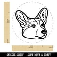thumbnail image 2 of Cardigan Welsh Corgi Head Self-Inking Rubber Stamp Ink Stamper - Green Ink - Medium 1 Inch, 2 of 7