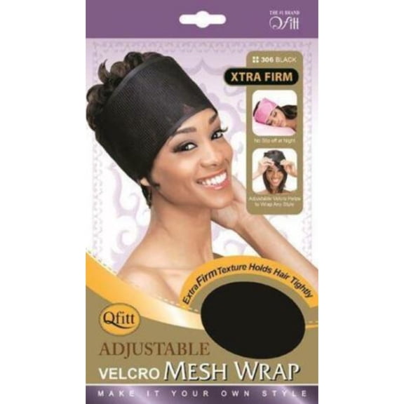 Qfitt Extra Firm Adjustable Velcro Mesh Wrap | Black