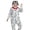 Dalmatian, variant on Halloween Black and White Clown Costume, Unisex Adult Hooded Clown Onesie Pajamas for Men & Women, Soft Loungewear with Side Pockets, S‑XXL