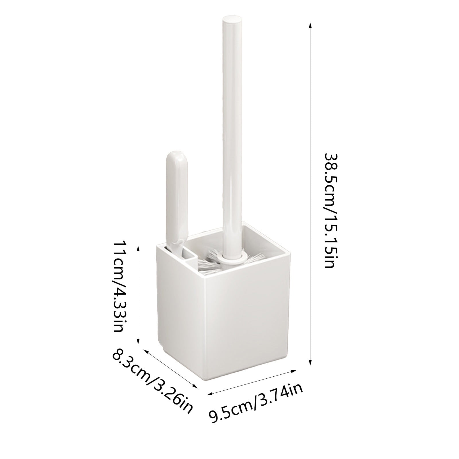 TaTaai 5Pcs Toilet Brush and Holder, Toilet Bowl Brushes Holder and Long Handle Ventilated Toilet Brush Set for Bathroom Cleaning
