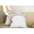 thumbnail image 2 of Ambesonne Damask Throw Pillow Cover 2 Pack, Abstract Retro Ornaments, 16", Pale Grey White, 2 of 5