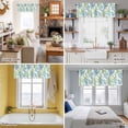 thumbnail image 5 of Summer Marine Plant Valance Curtain Water Blue Coral Window Valances Rod Pocket Short Curtains Window Treatments for Kitchen Bedroom Bathroom Laundry 42" x 18", 5 of 9